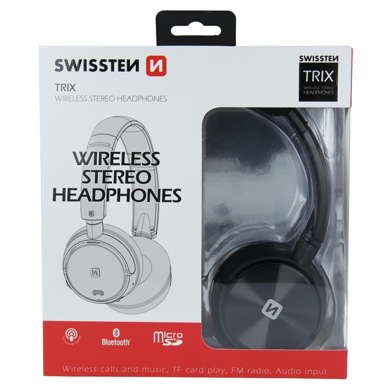 SWISSTEN SŁUCHAWKI NAUSZNE BT TRIX BLACK-15308 SWISSTEN SŁUCHAWKI NAUSZNE BT TRIX BLACK-15308