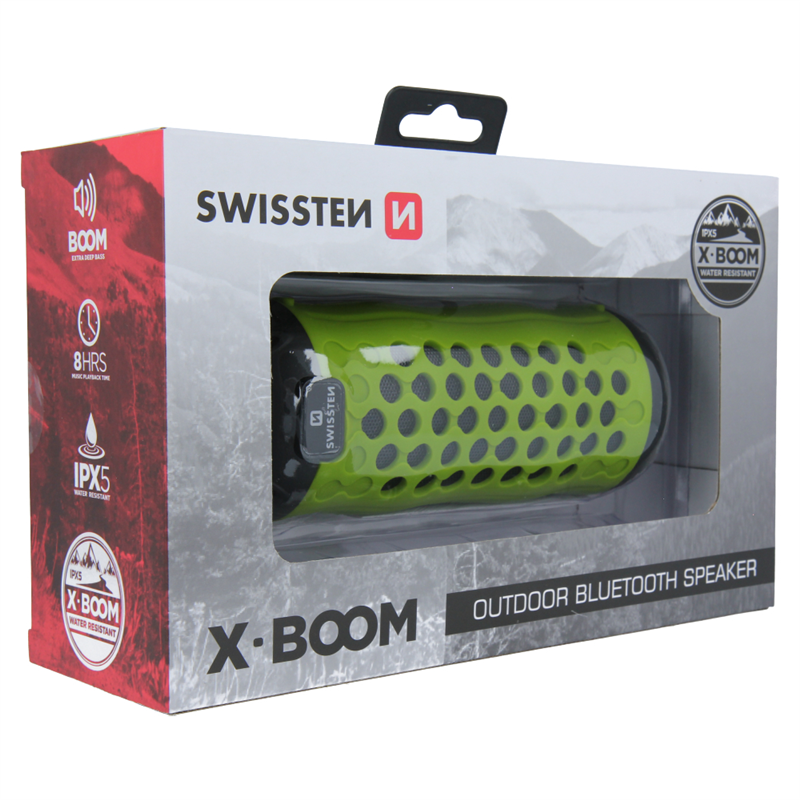 SWISSTEN GŁOŚNIK BLUETOOTH X-BOOM LIME 2x5W IPX5-15440