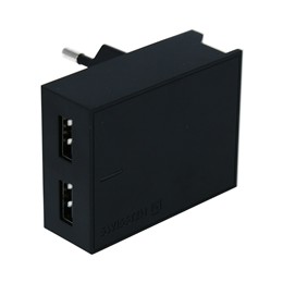 SWISSTEN ŁAD SIEC 2xUSB SMART IC 3A BLACK -15466