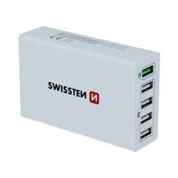 SWISSTEN ŁAD SIEC QC3.0 SMART IC 5xUSB 50W WHITE-15474