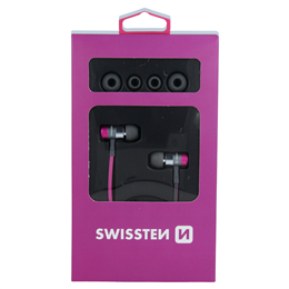 SWISSTEN SŁUCHAWKI DOUSZNE SUPERBASS YS900 PINK-15516