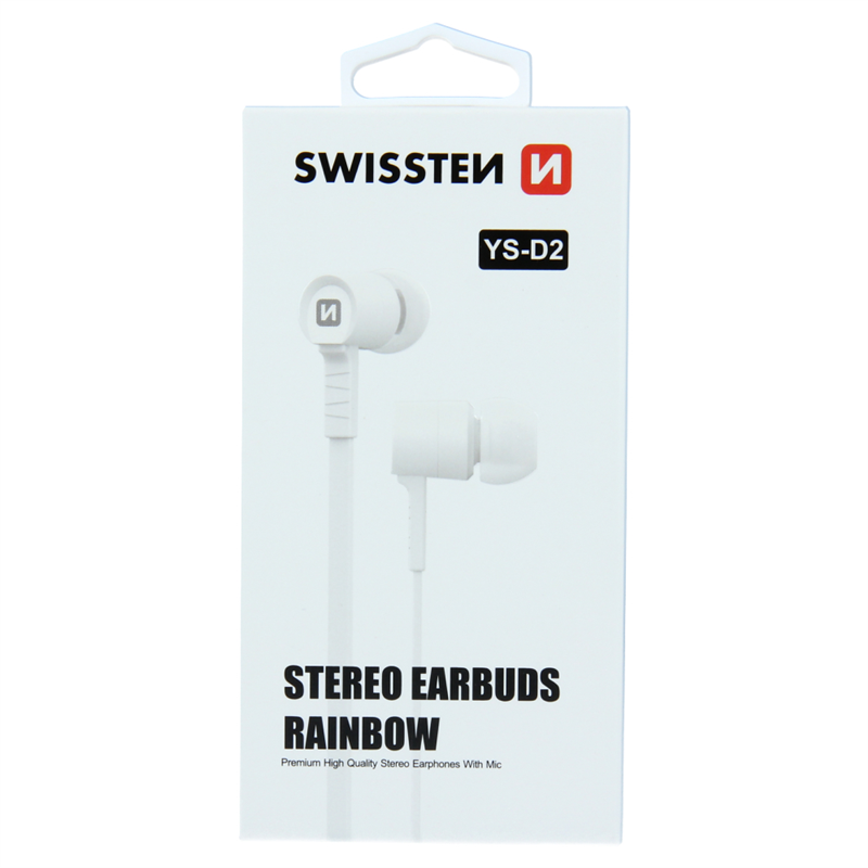 SWISSTEN SŁUCHAWKI DOUSZNE RAINBOW YS-D2 WHITE-15524