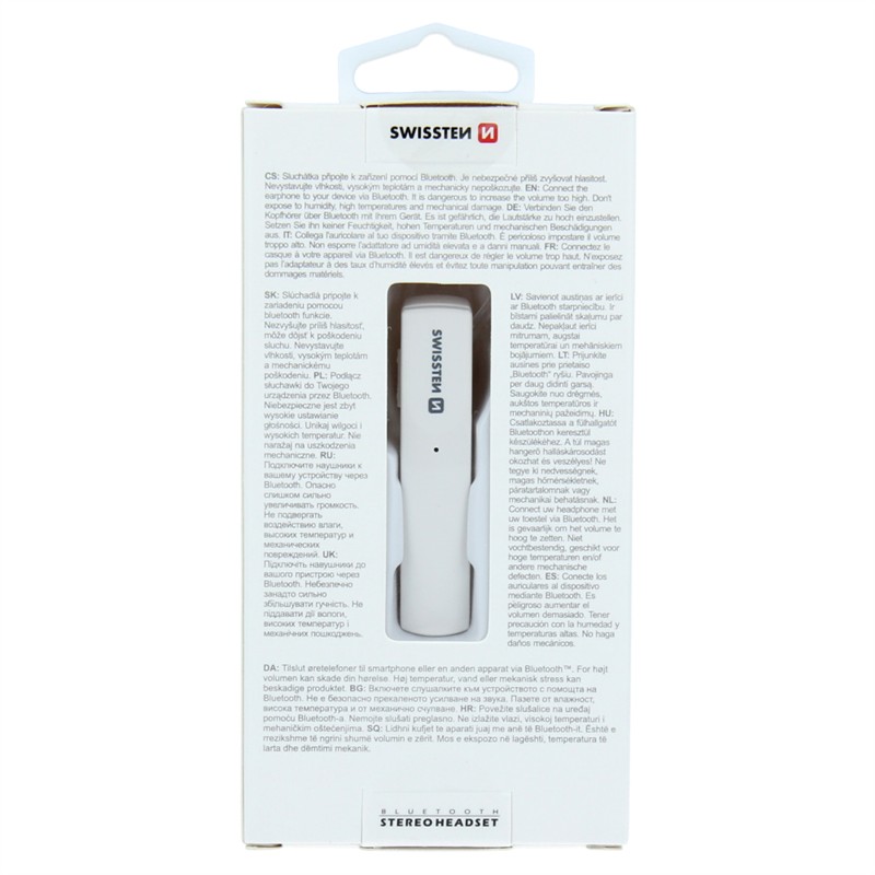 SWISSTEN HF BLUETOOTH ULTRA LIGHT UL-9 WHITE-15541
