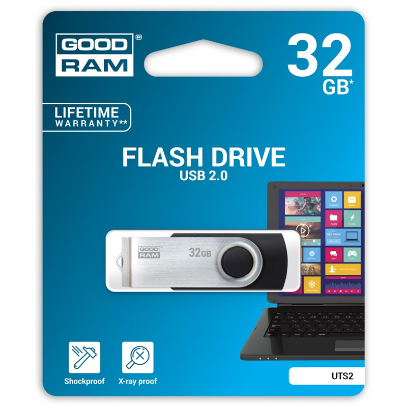 PENDRIVE GOODRAM TWISTER 32GB RED-16992