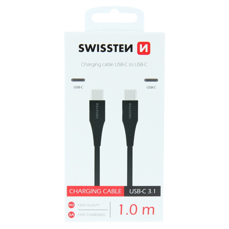 SWISSTEN KABEL USB-C / USB-C 1M BLACK-16995