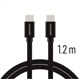 SWISSTEN KABEL USB-C / USB-C 1.2M TEXTILE BLACK-16998