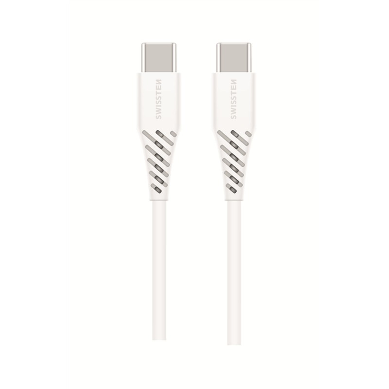 SWISSTEN KABEL USB-C / USB-C TPE 5A 100W 1.5M WHIT-17004