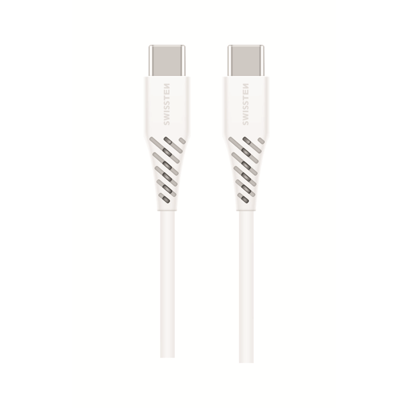 SWISSTEN KABEL USB-C / USB-C TPE 5A 100W 1.5M WHIT-17004