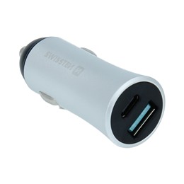 SWISSTEN ŁAD SAM USB-C + QC 3.0 36W METAL SILVER-17768