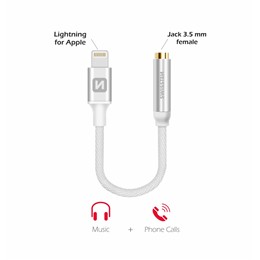 SWISSTEN AUDIO ADAPTER IPHONE LIGHTNING / JACK -17774