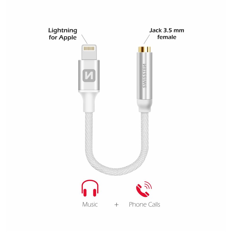 SWISSTEN AUDIO ADAPTER IPHONE LIGHTNING / JACK -17771