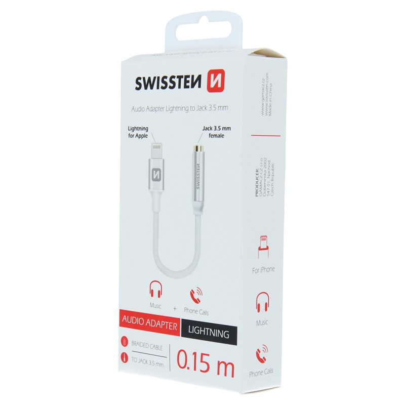 SWISSTEN AUDIO ADAPTER IPHONE LIGHTNING / JACK -17775