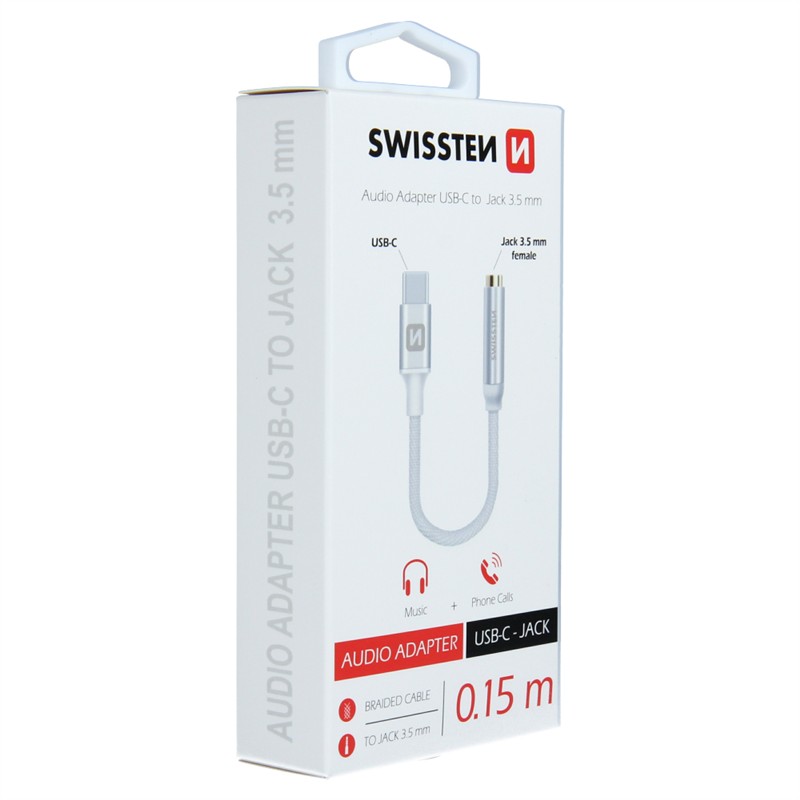 SWISSTEN AUDIO ADAPTER USB-C / JACK -17777