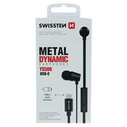 SWISSTEN SŁUCHAWKI DYNAMIC YS500 BLACK USB-C-18525 SWISSTEN SŁUCHAWKI DYNAMIC YS500 BLACK USB-C-18525